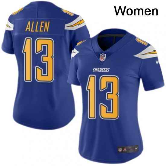 Womens Nike Los Angeles Chargers 13 Keenan Allen Limited Electric Blue Rush Vapor Untouchable NFL Jersey